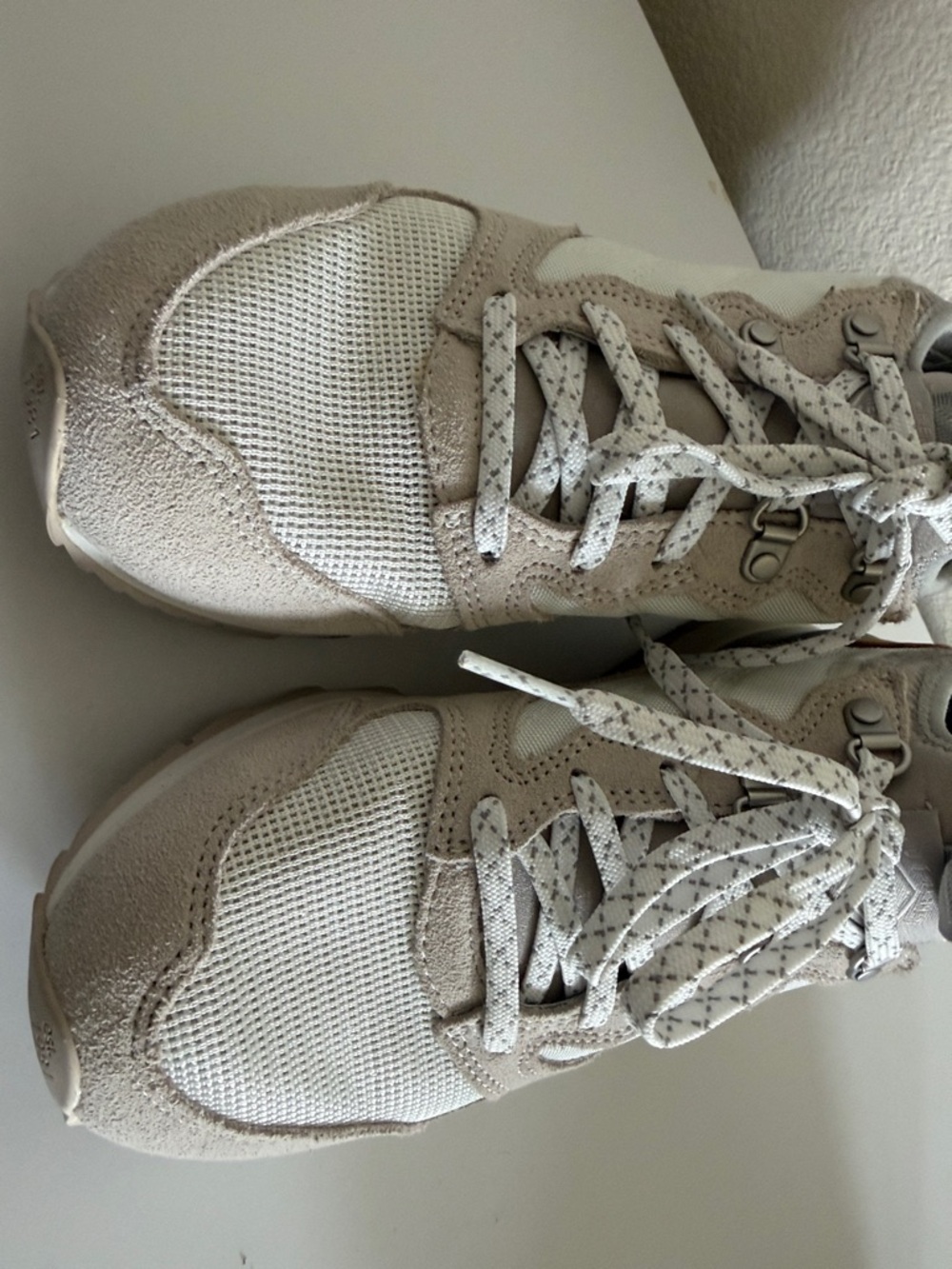 Neutral Beige & White Fashion Sneakers - Picture 4 of 5